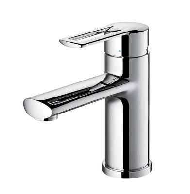 Einloch-Waschbecken-Hahn-Chrom-Badezimmer-Hahn-Zinkgriff