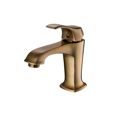 OEM Antik Messing Einloch Badezimmer Wasserhahn Handwaschbecken Wasserhahn