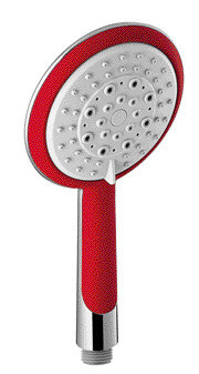 Leuchtend rote Ersatzteile für die Badezimmerdusche, verstellbare Handbrause, weicher Nippel