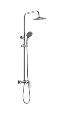 Duschsäulen-Set mit verstellbarem Schieber aus Messing, Dreifachfunktion, 35-mm-Kartusche, Chrom