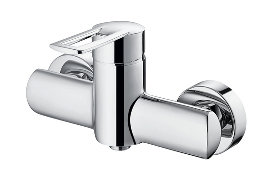 Ergonomischer 1-Griff-Duschmischer-Hahn-Vollmessing-Körper heißes kaltes Wasser
