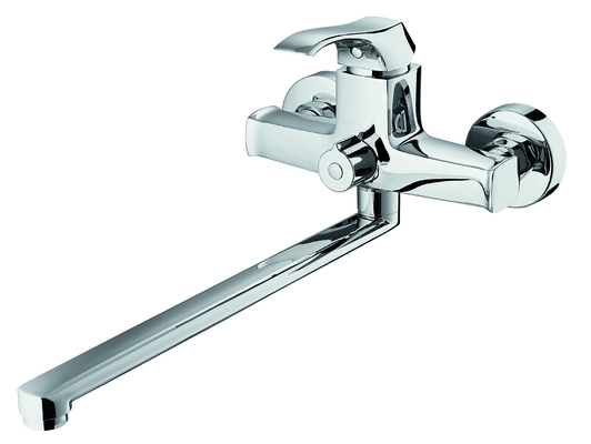 OEM Long Reach Wandmontage Wannenarmatur ， Badewannenmischbatterie Elegant