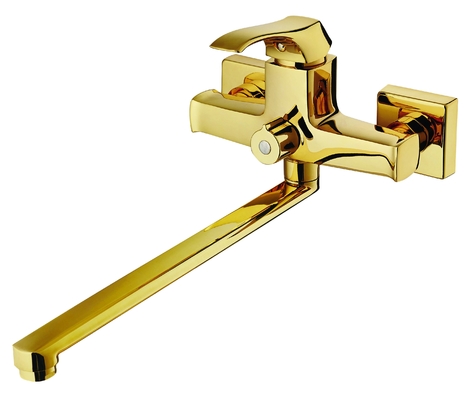 Antirust Light Gold Gold Wandmontage Badewannenarmatur Extra lange Badewannenarmatur