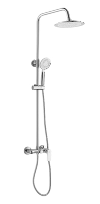 Verchromte, freiliegende Duschsäule, Messing-Regendusche