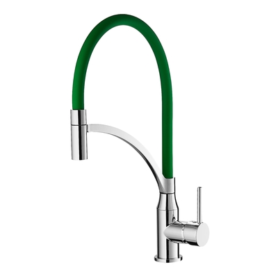 Silikonschlauch, Chrom-Finish, Küchenmischbatterie, wassersparend, korrosionsbeständig
