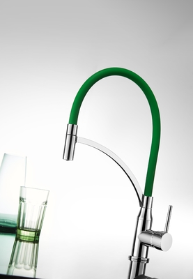 Silikonschlauch, Chrom-Finish, Küchenmischbatterie, wassersparend, korrosionsbeständig