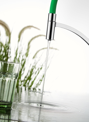 Silikonschlauch, Chrom-Finish, Küchenmischbatterie, wassersparend, korrosionsbeständig