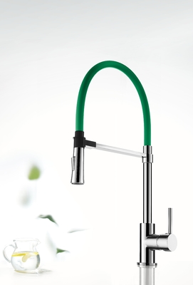 Chrom-grünes Einloch-magnetisches herunterziehbares Küchenarmatur-Küchen-Wasser-Mischbatterie