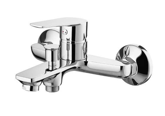 Chrom-Messing-Badewannen-Duscharmatur Aufputz-Einhebel
