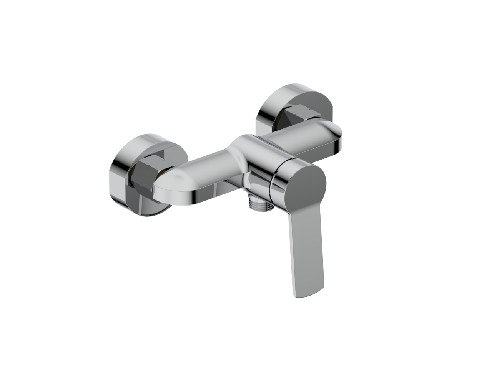 Verchromte Einhebel-Mischbatterie für Dusche, Wandmontage, 1/2-Zoll-Auslass