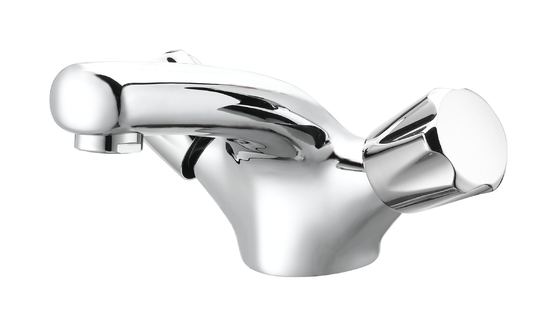 Zwei-Lever-Becken-Badezimmer Waschbecken-Mischkranen Chrom-Hoch- und Kalthahn Massiv-Brass-Ventilkörper