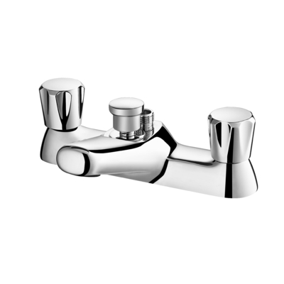 Badhahn mit Dusche Badewanne Duschfüllmaschine Mischhahn doppelter Hebel Chrom Massivmessing mit Duschhand