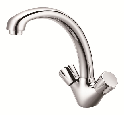 Chrome-Badezimmer Waschbecken Waschbeckenmischer Wasserhahn Abfall Massiv Messing Einfach sauber Traditionelles Design