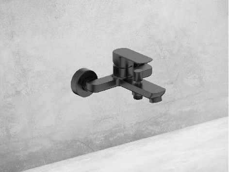 Waschbecken-Tap-Kran mit einem einzigen Griff Wand-Montage Dusche und Bad-Kran langlebiger Wasserhahn