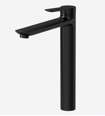 Klassische hohe Badezimmer-Schwarze Beckenmischer-Tappe Matt Messingmischer-Tappe für Badezimmer Single-Lever Waschbeckenmischer-Tappe Schwarz