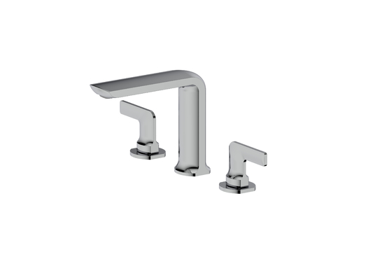 Badezimmerhahn in klassischem Design Zwei Hebel Mischerhahn für Schalter Waschbecken Drei-Loch